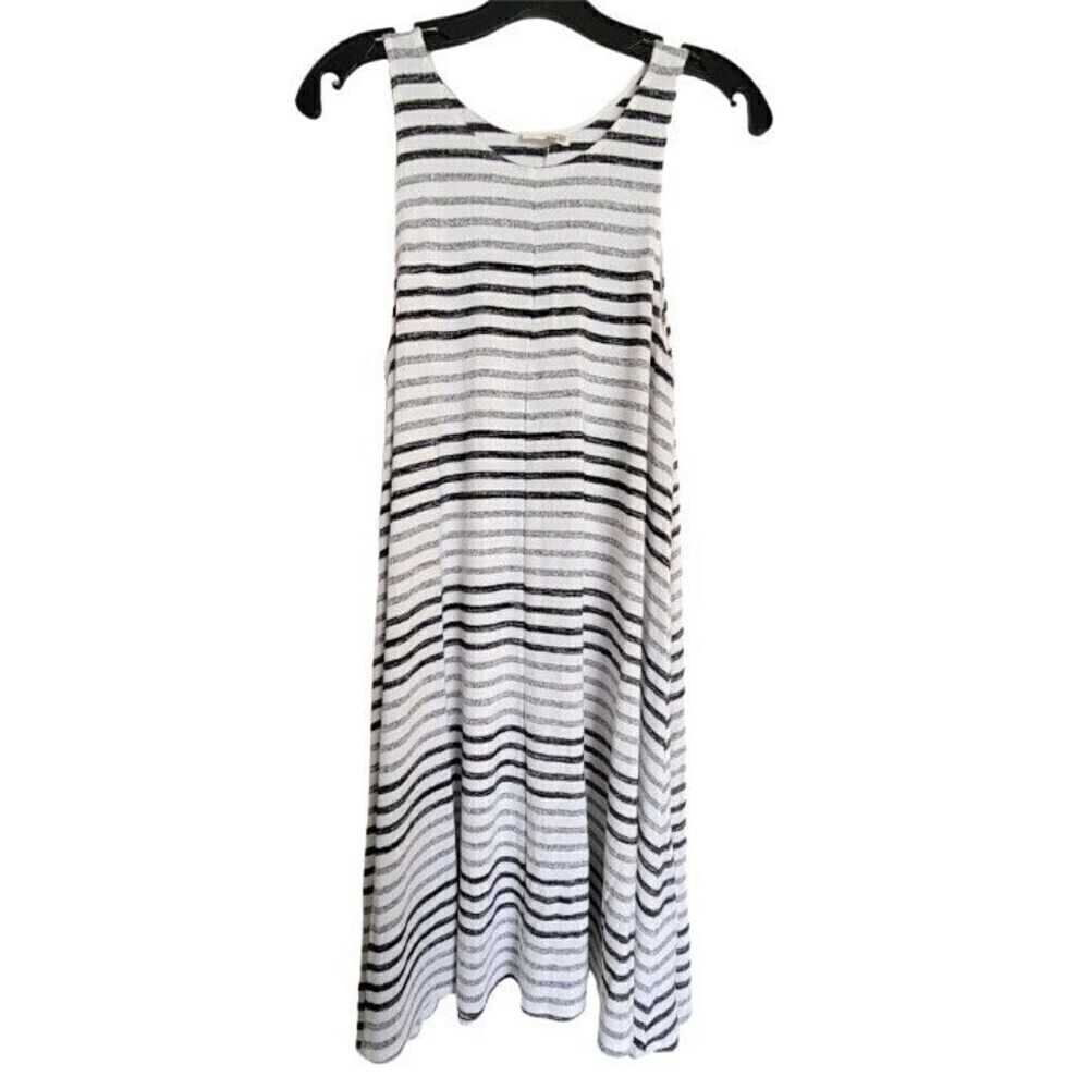 Aritzia Wilfred Free Rosa Light Knit Trapeze Stripe Swing Sleeveless Tank Dress